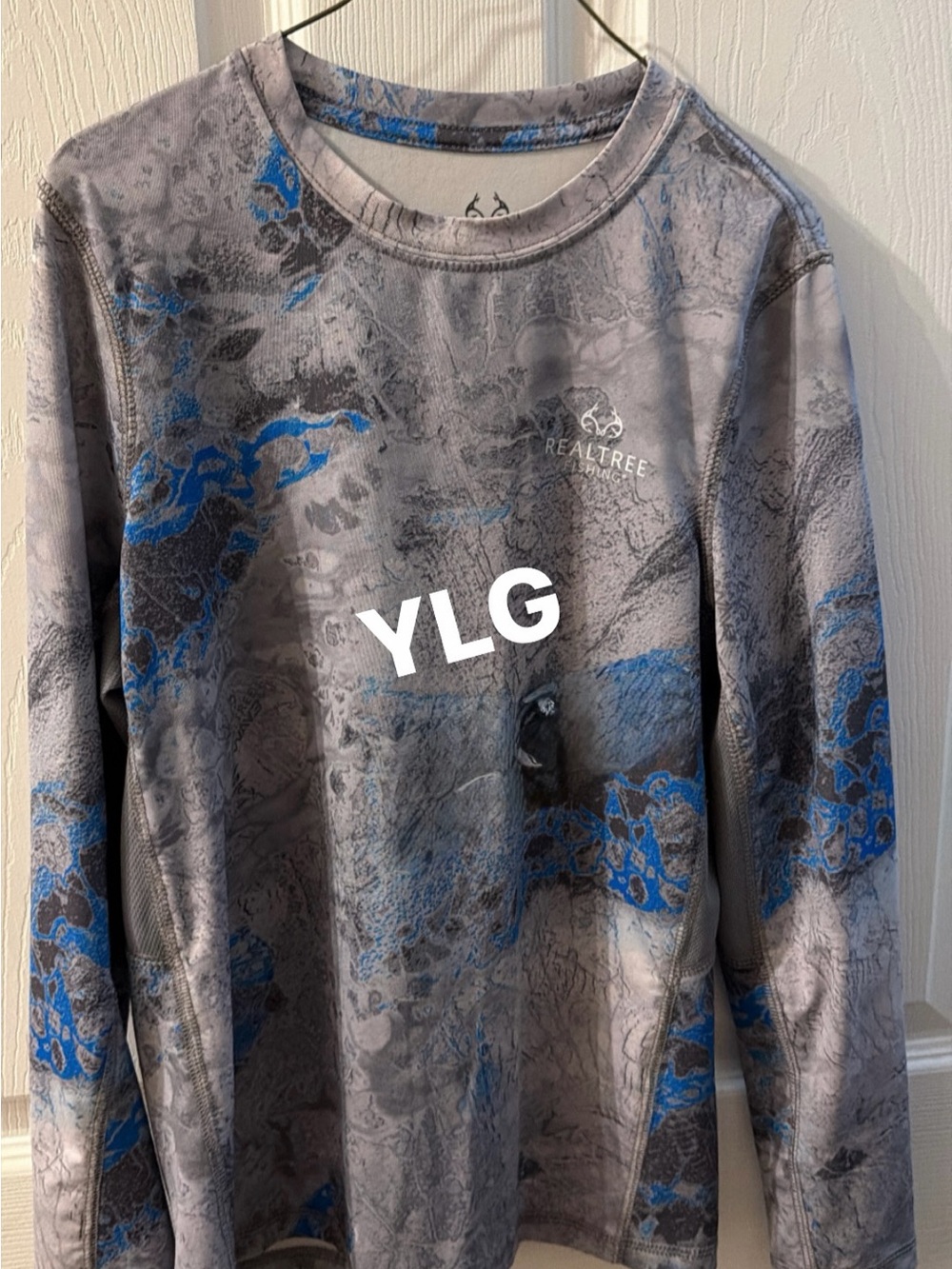 Realtree Gray & Blue Camouflage Crewneck Sweater